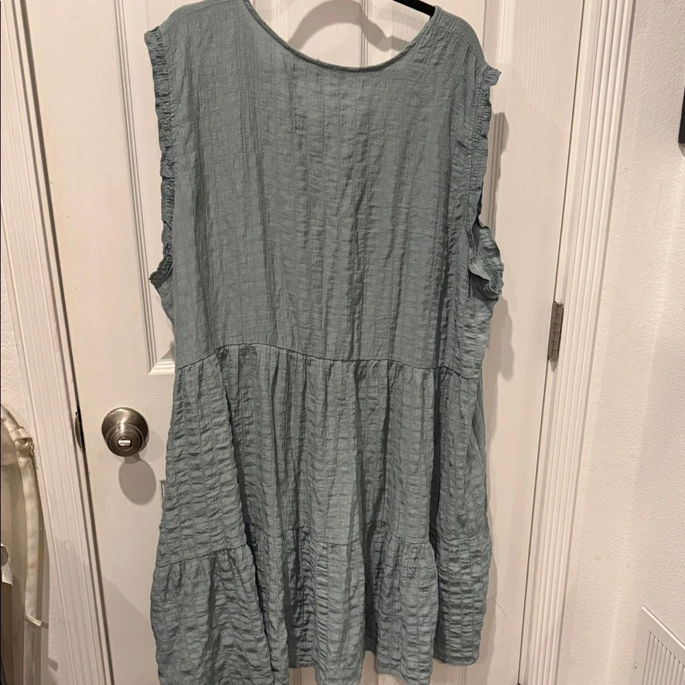 Sonoma Sleeveless Textured Tiered Tunic in Dusty Teal - Picture 6 of 6